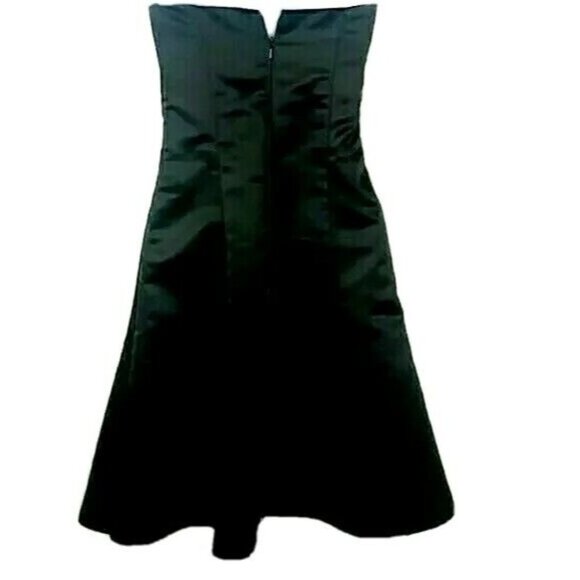 Vintage 90s Grunge Strapless Dress Size 2 Jessica McClintock Gunne Sax Black Y2k - Picture 2 of 5